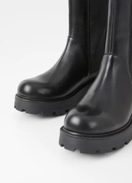 Desenvolvimento Black Leather Cosmo 2.0 Boots Botas Vagabond Mulher