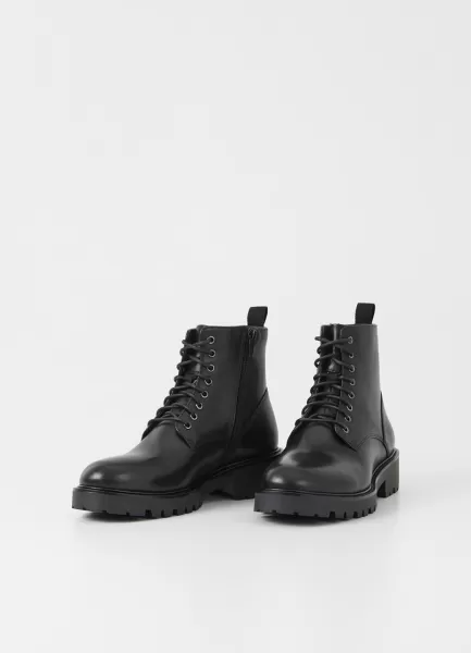 Kenova Boots Vagabond Black Leather Mulher Exportação Botas