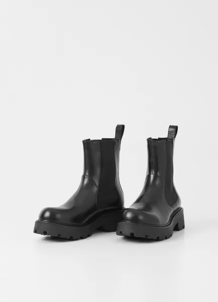 Botas Vagabond Black Leather Mulher Cosmo 2.0 Boots Característica