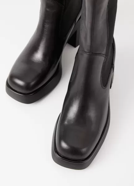 Botas Mulher Vagabond Black Leather Brooke Boots Exclusivo