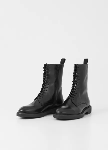Personalizado Mulher Botas Alex W Boots Black Leather Vagabond