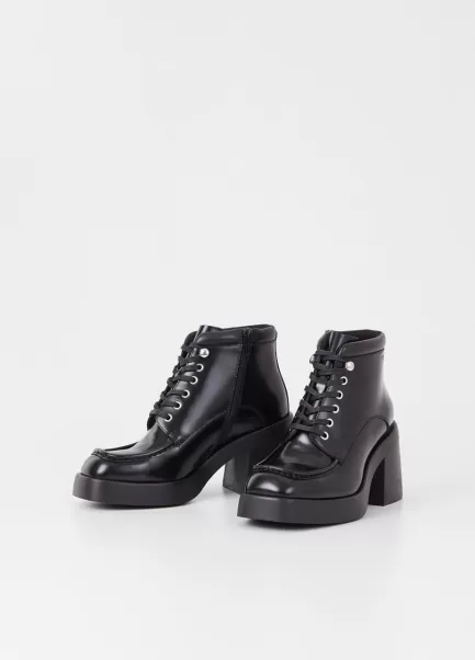 Brooke Boots Moda Mulher Botas Vagabond Black Polished Leather