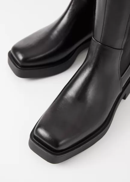 Botas Preço Da Atividade Black Leather Mulher Vagabond Carmen Tall Boots