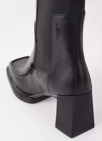 Vagabond Black Leather 2024 Mulher Botas Edwina Boots