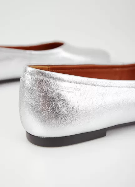 Mulher Pedido Silver Metallic Leather Sabrinas Jolin Shoes Vagabond