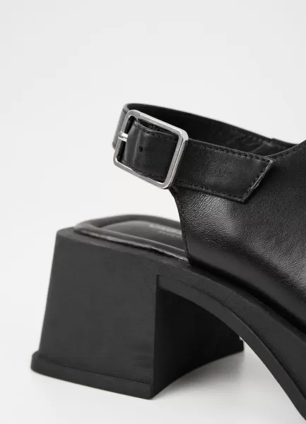 Hennie Sandals Black Leather Mulher Melhor Avaliado Sandálias Vagabond
