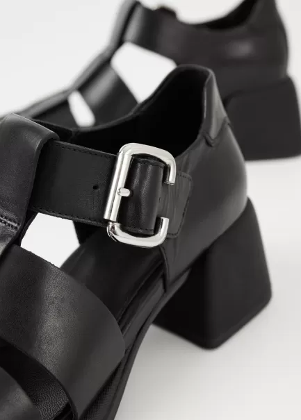 Ansie Sandals Sandálias Preço Por Atacado Mulher Black Leather Vagabond