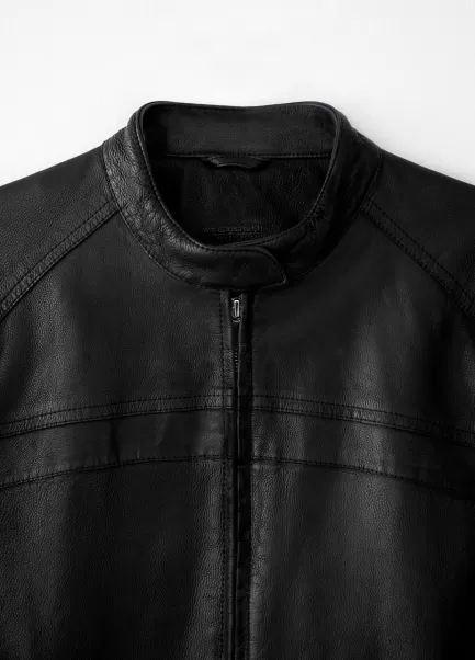 Black Leather Mulher Moto Jacket Estoque Vagabond The Moto Jacket