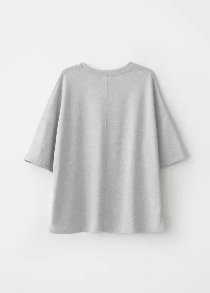 Vagabond Grey Textile T-Shirts Mulher Edição Limitada Boxy T-Shirt