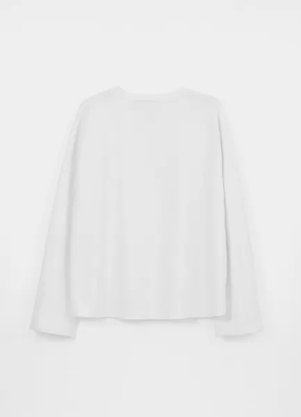 Mulher Vagabond Modelo Mais Recente T-Shirts Boxy Long Sleeve T-Shirt White Textile