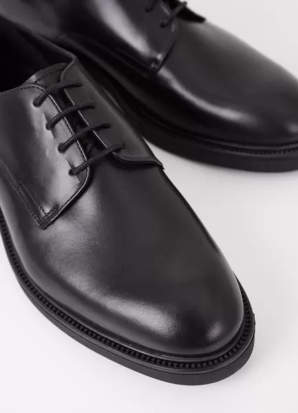 Homem Black Leather Sapatos Alex M Shoes Pedido Vagabond